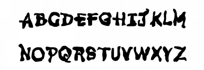 Dusty Wombat フォント 大文字