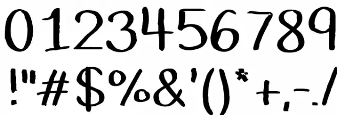 DustyErasers Font OTHER CHARS