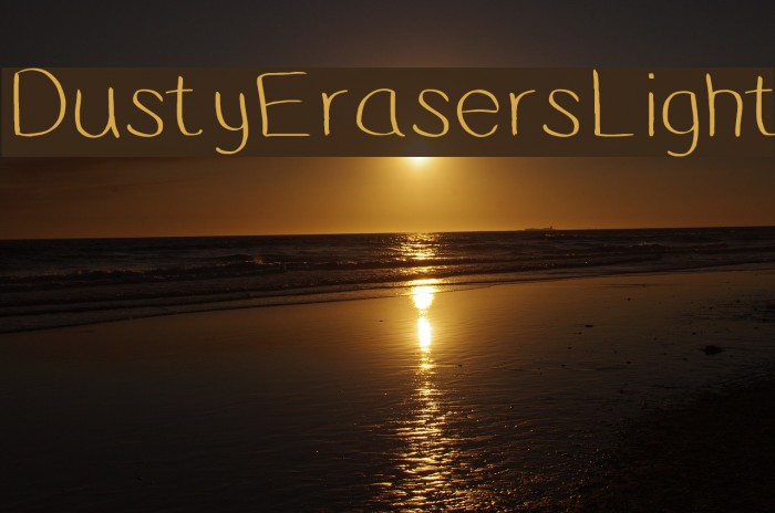 DustyErasersLight Font examples