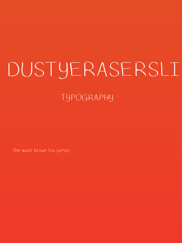 DustyErasersLight Poster