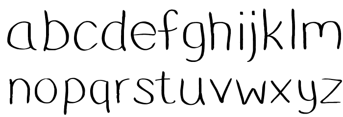 DustyErasersLight Font LOWERCASE