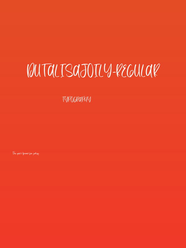 DutalisaJoily-Regular Poster