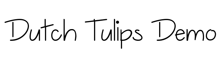 Dutch Tulips Demo  フリーフォントのダウンロード