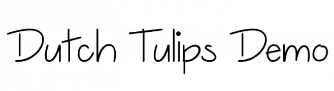 Dutch Tulips Demo  Free Fonts Download