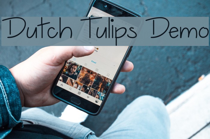 Dutch Tulips Demo Font examples