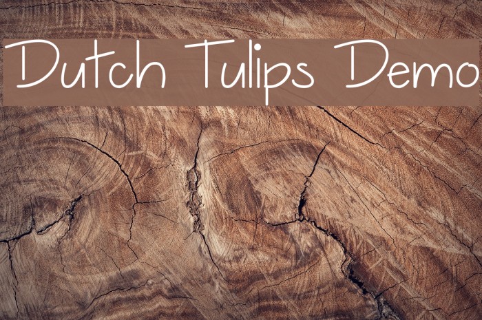 Dutch Tulips Demo Font examples