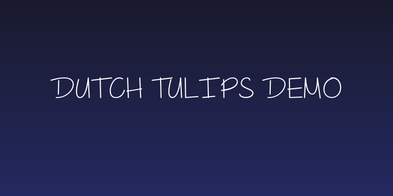 Dutch Tulips Demo Social Header