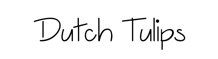 Dutch Tulips  Frei Schriftart Herunterladen