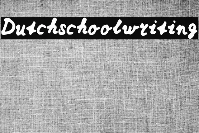 Dutchschoolwriting Example 2