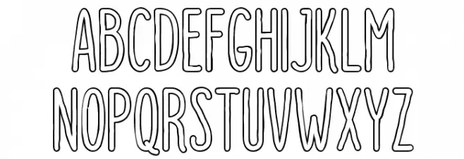 Dutchy Free Outline Schriftart Groß