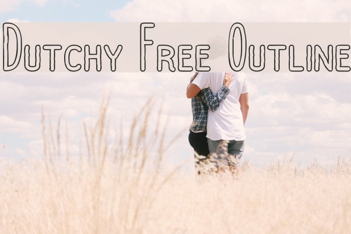 Dutchy Free Outline Font examples