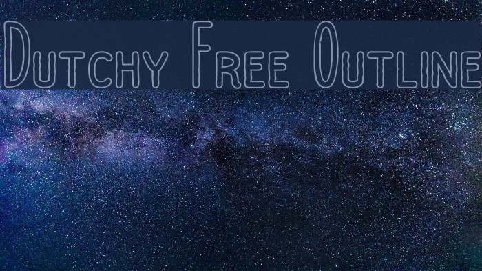 Dutchy Free Outline Font examples