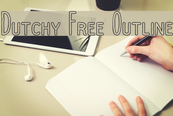 Dutchy Free Outline Font examples