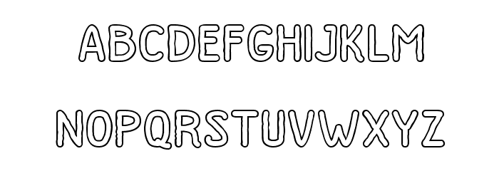 Dutchy Free Outline Font LOWERCASE