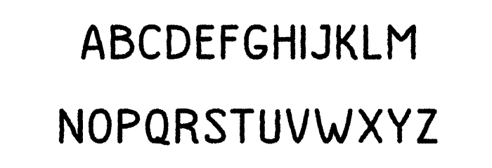 Dutchy Free Rough Font LOWERCASE