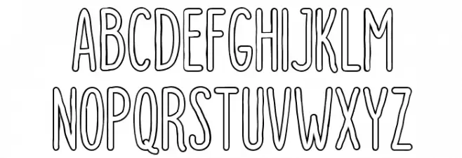 DutchyFree-Outline Font Litere mari