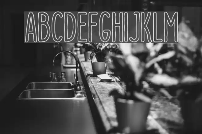 DutchyFree-Outline Font examples