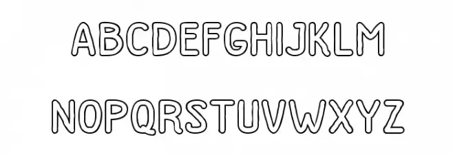 DutchyFree-Outline फ़ॉन्ट लोअरकेस