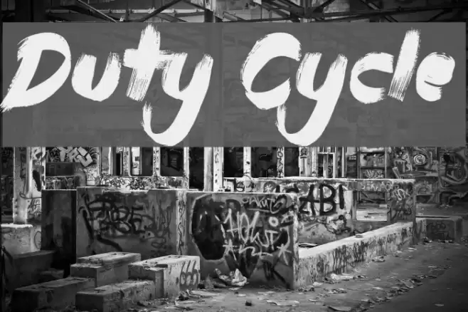 Duty Cycle Font examples