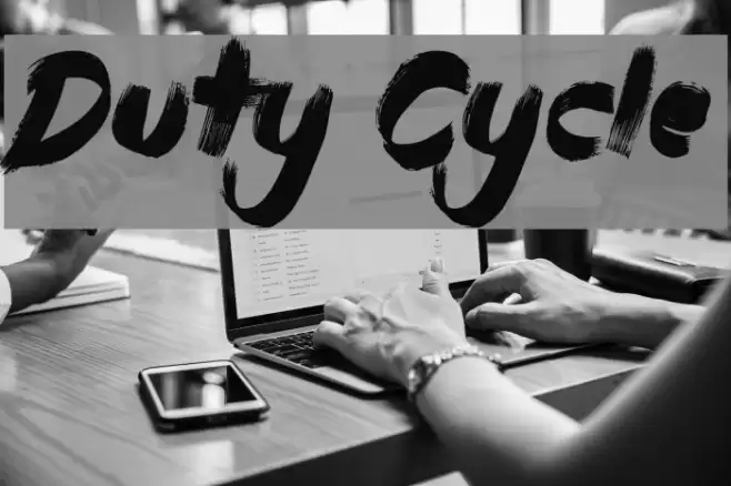 Duty Cycle Font examples