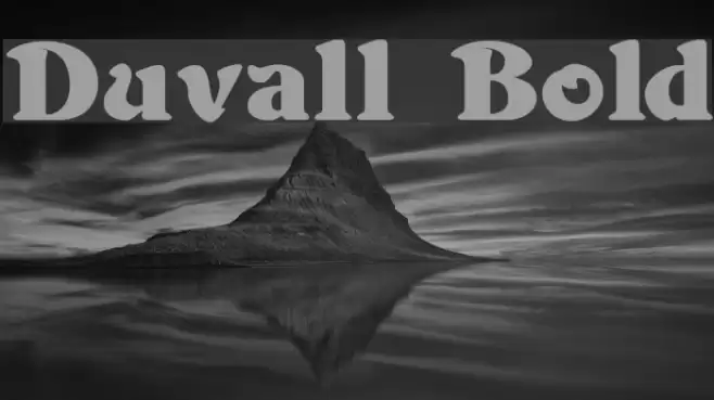 Duvall Bold Caratteri examples