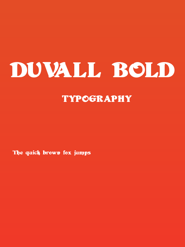 Duvall Bold Poster