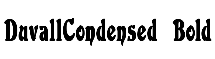 DuvallCondensed Bold Font