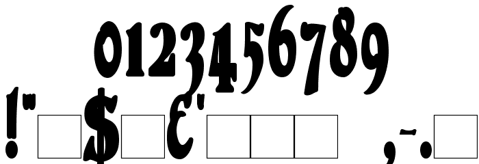 DuvallCondensed Bold フォント その他の文字