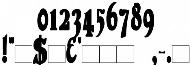 DuvallCondensed Bold Caratteri ALTRI CARATTERI