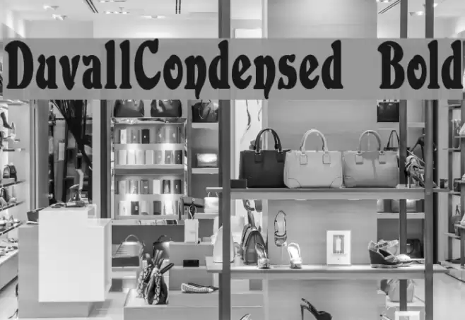 DuvallCondensed Bold Caratteri examples