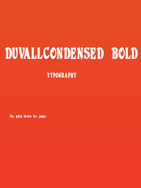 DuvallCondensed Bold Poster