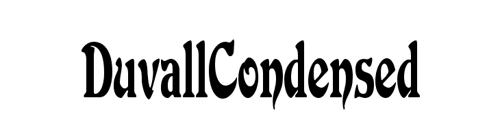 DuvallCondensed フォント