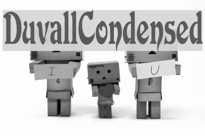 DuvallCondensed フォント examples