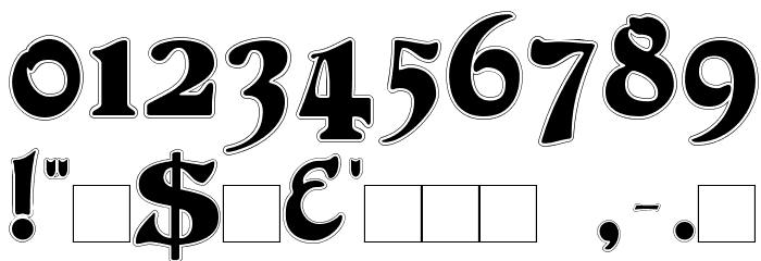 DuvallOutline Font OTHER CHARS
