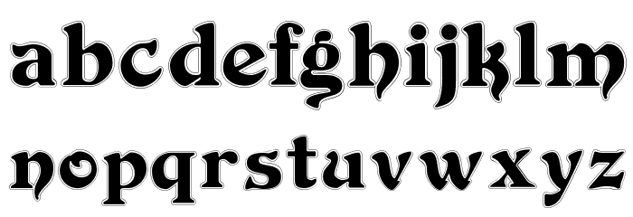 DuvallOutline Font LOWERCASE