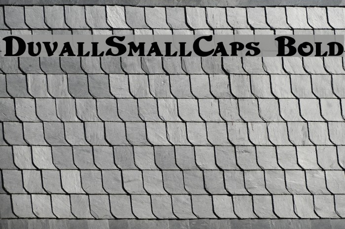 DuvallSmallCaps Bold Font examples