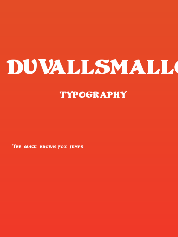 DuvallSmallCaps Bold Poster
