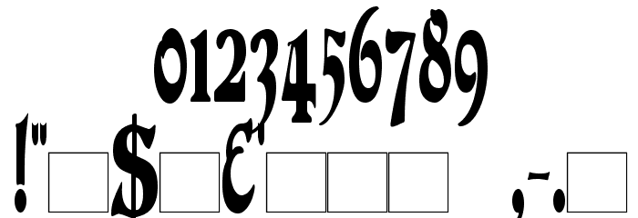 DuvallSmallCapsCondensed Font OTHER CHARS