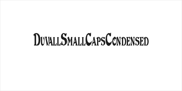 DuvallSmallCapsCondensed Logo
