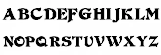 DuvallSmallCapsOutline Schriftart Groß