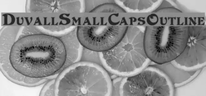 DuvallSmallCapsOutline Font examples