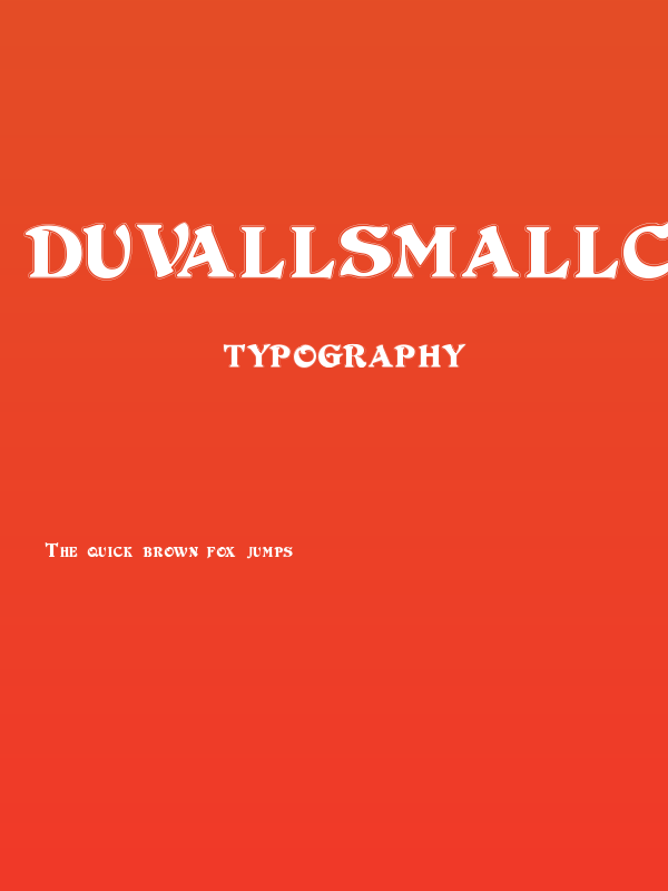 DuvallSmallCapsOutline Poster