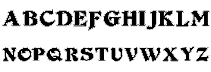 DuvallSmallCapsOutline Font LOWERCASE
