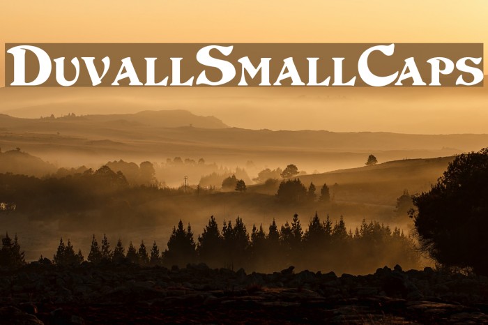 DuvallSmallCaps Font examples