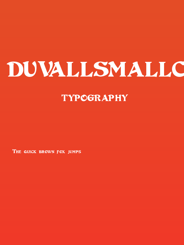 DuvallSmallCaps Poster