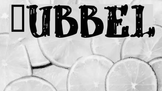 dUBBEL Font examples