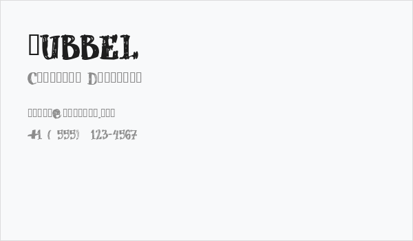 dUBBEL Business Card