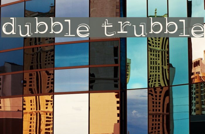 dubble trubble Font examples