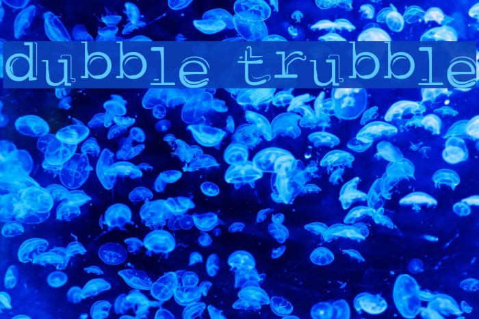 dubble trubble Font examples