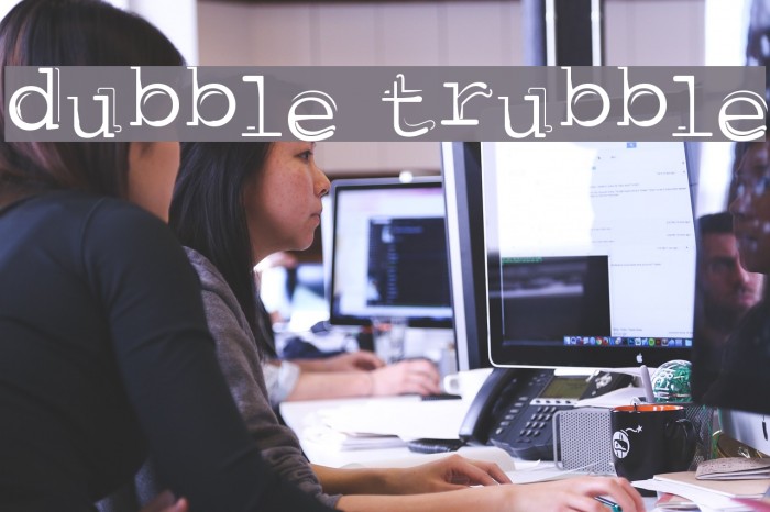 dubble trubble Font examples
